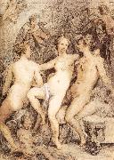 GOES, Hugo van der Venus between Ceres and Bacchus dsg oil on canvas